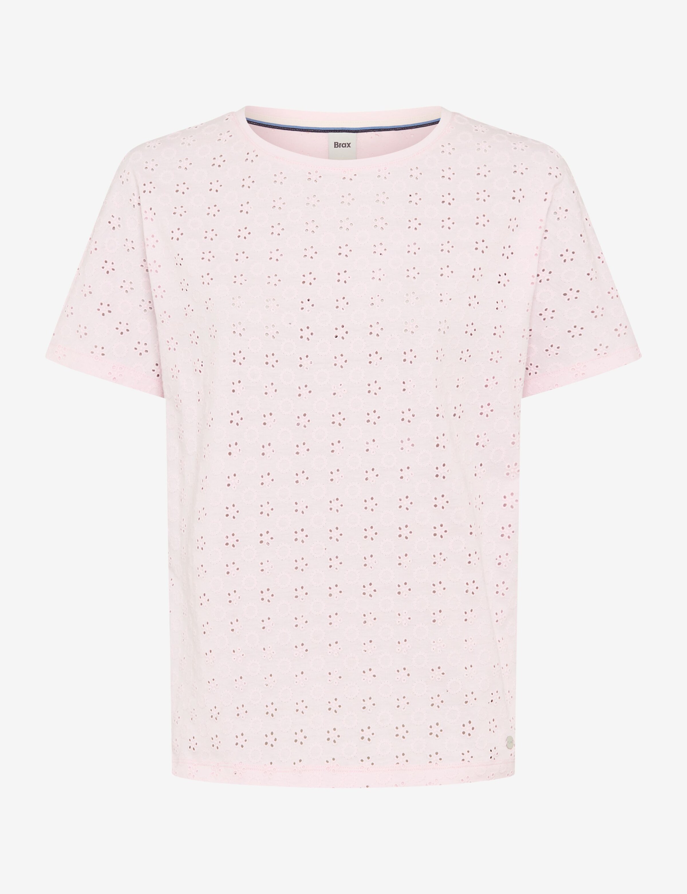 Shirt mit Lochstickerei aus reiner Baumwolle