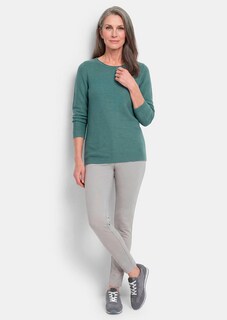 Feiner Strickpullover mit U-Boot-Ausschnitt thumbnail 2