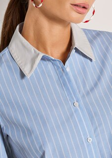 Striped shirt with a contrasting collar thumbnail 6