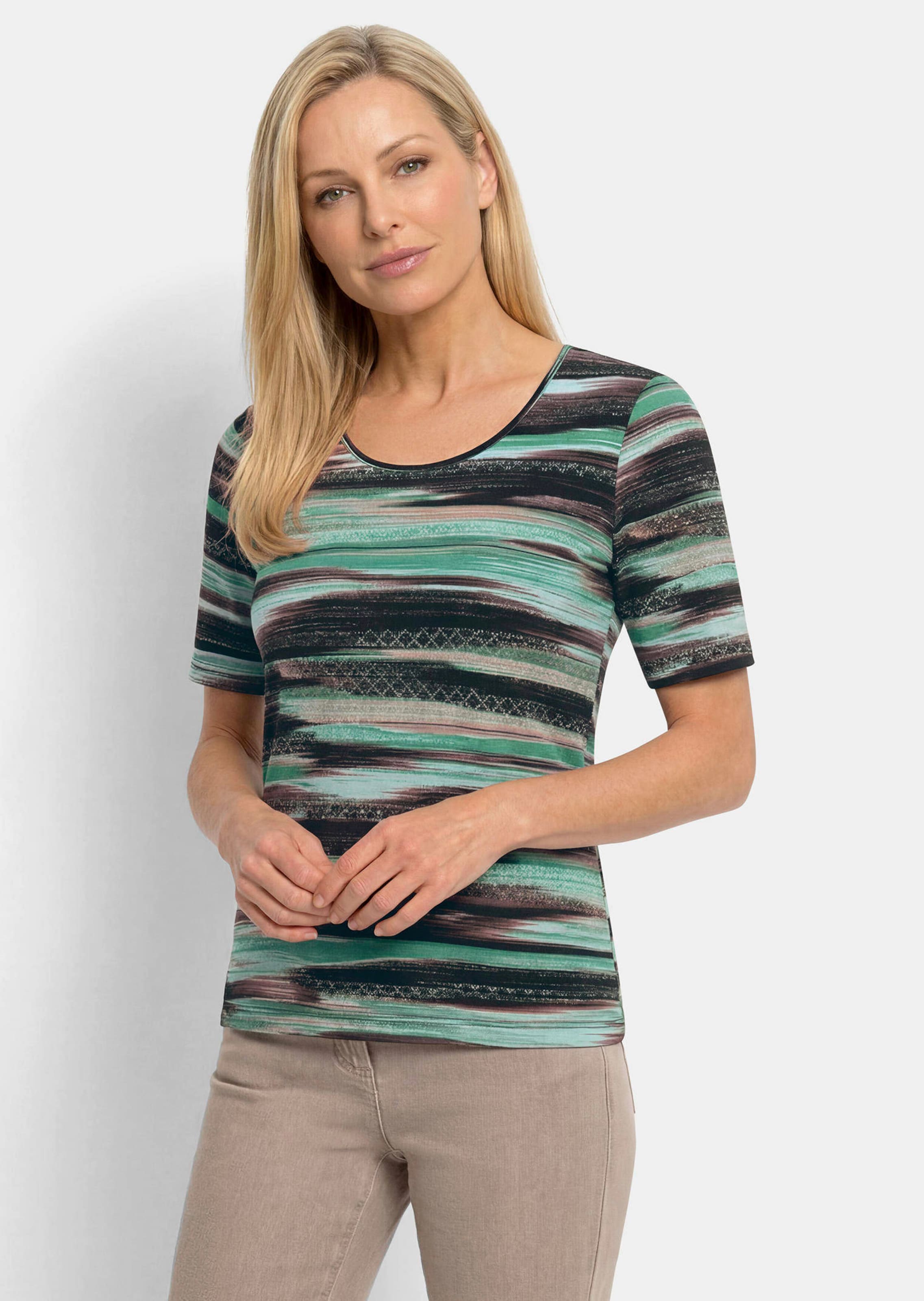 Shirt met artistiek streeppatroon