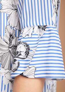 Luftige Druckbluse mit modischen Volantärmeln thumbnail 5