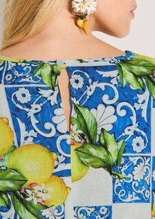 Bluse mit Zitronen-Print thumbnail 6