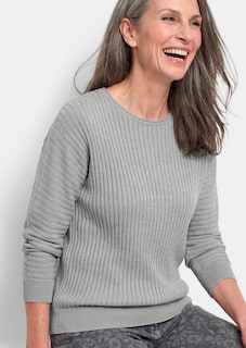 Weicher Strickpullover mit Glanzgarn thumbnail 5