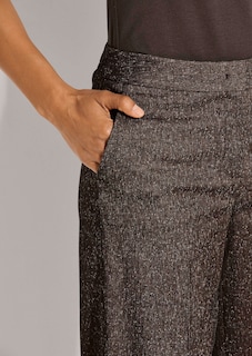 Weite Tweed-Hose mit Bügelfalten thumbnail 6