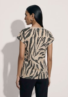 Shirt met animalprint en V-hals thumbnail 4