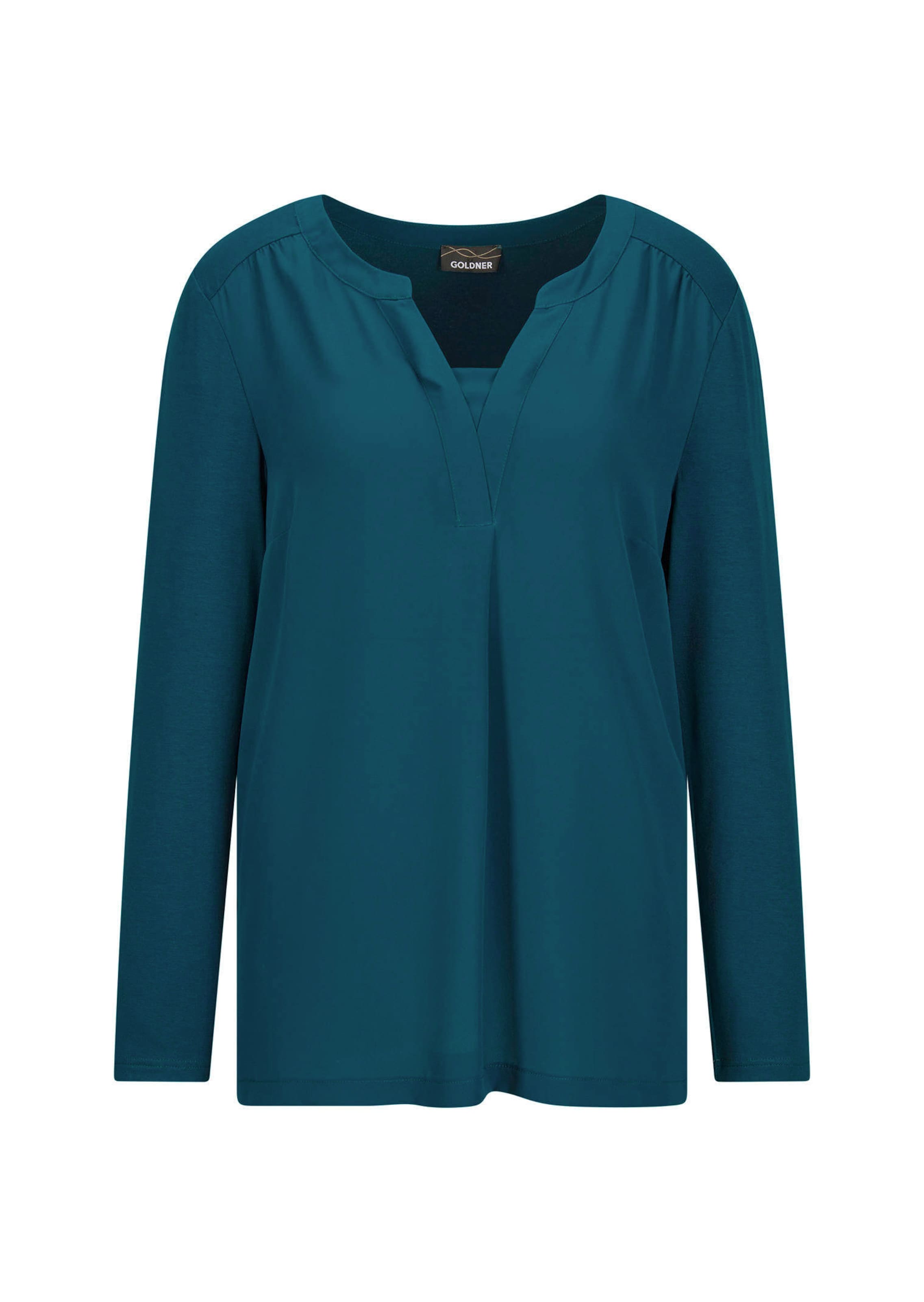 Blouseshirt met chiffon inzet