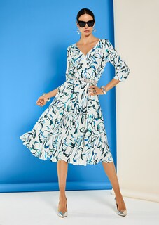 Langes Kleid im Wickel-Look thumbnail 1