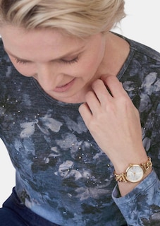Langarmshirt mit bunten Glitzersteinen thumbnail 5