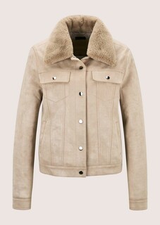 Jacke in Veloursoptik mit abnehmbarem Fellkragen thumbnail 7