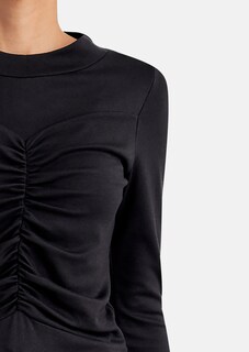 Langarm-Shirt mit Stehkragen und Raffung thumbnail 6