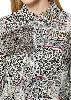Bedruckte Bluse mit Knoten-Effekt und 3/4-Ärmeln thumbnail 6