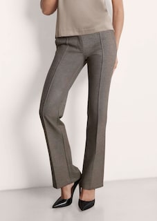 Jerseyhose in Bootcut-Form mit Glanzeffekt thumbnail 2
