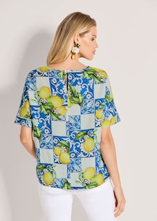 Bluse mit Zitronen-Print thumbnail 4