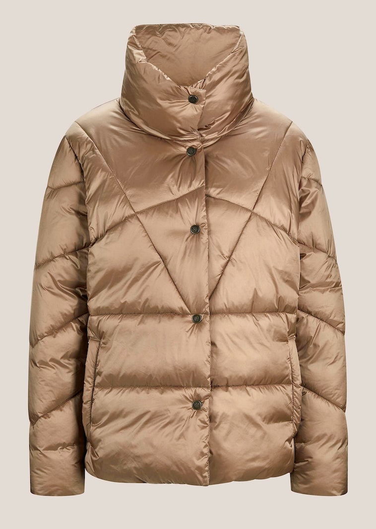 Wattierte Steppjacke mit Stehkragen