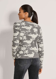 Pullover mit floralem Jacquard-Muster thumbnail 4