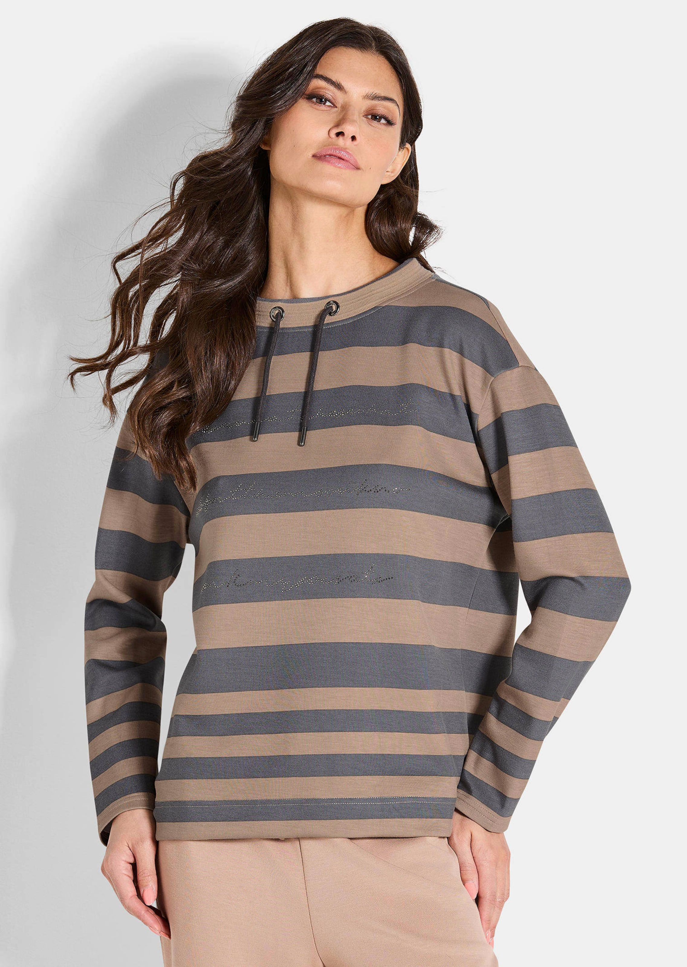Sweat-shirt à larges rayures