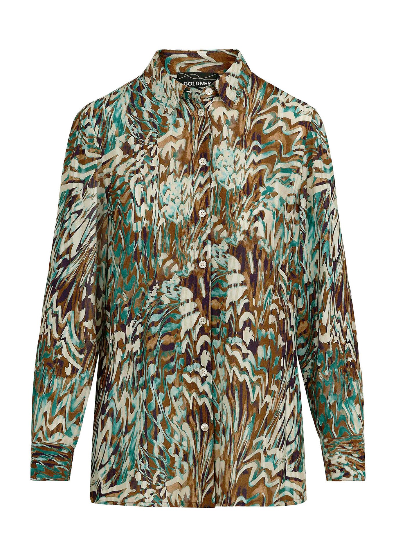 Overhemdblouse van zuivere viscose