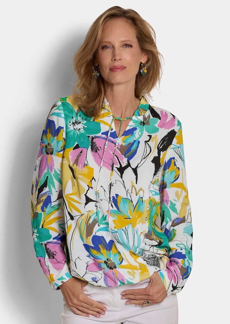 Bluse mit Rüschenkragen
