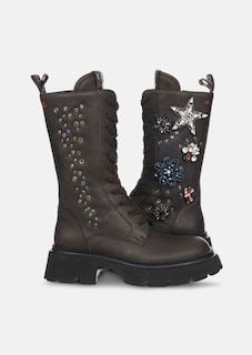 Hohe Boots mit Glitzer-Ornamenten thumbnail 6