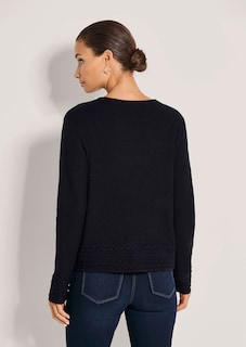 Rib knit jumper with cable detailing thumbnail 4
