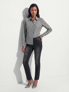Blouse with stripes and rhinestones thumbnail 3
