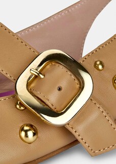 Slingback-Ballerina mit goldfarbenen Nieten thumbnail 3