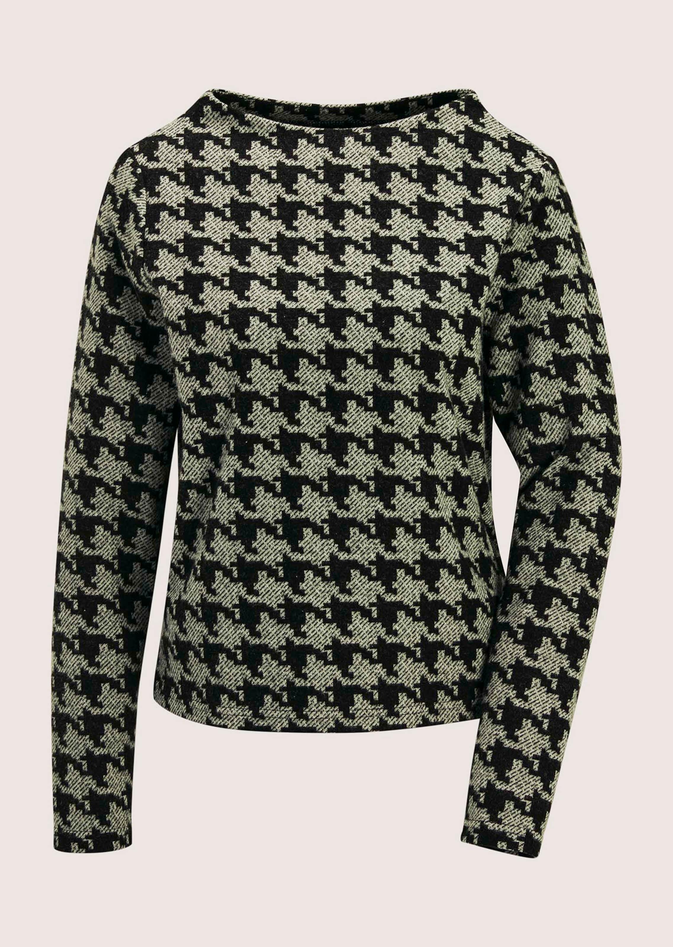 Sweatshirt met pied-de-poule-motief