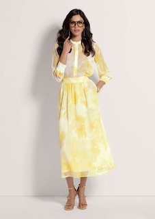 Rundhals-Bluse mit Unikat-Print thumbnail 5