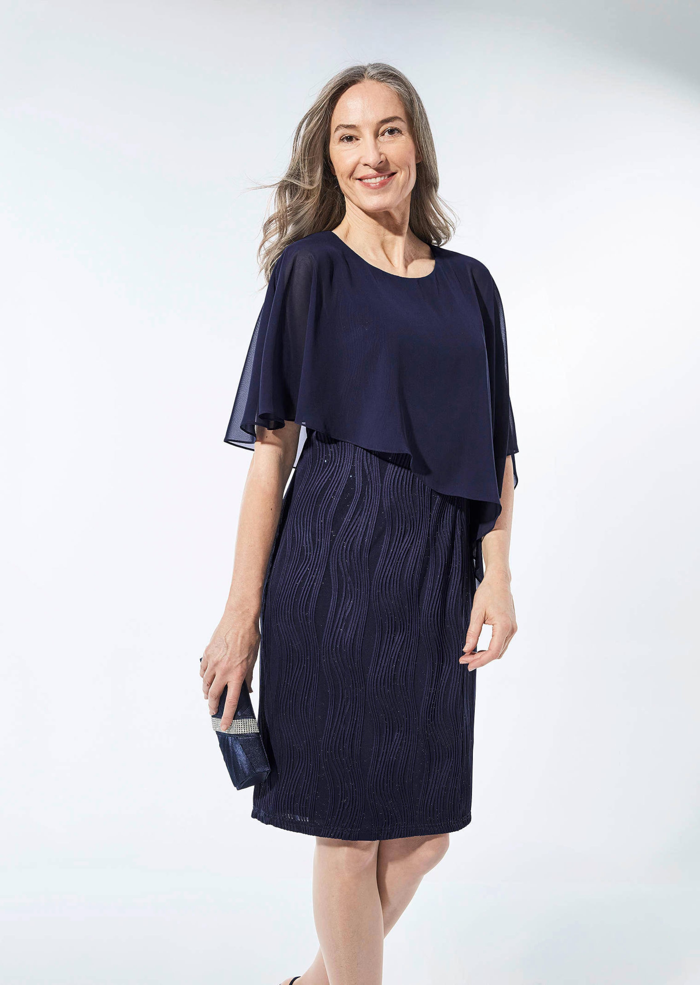 Festliches Kleid mit feinem Chiffonüberwurf thumbnail 5