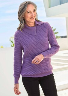 Tricot pullover met sierlijke kraag thumbnail 7