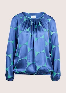 Satinbluse mit Retro Print thumbnail 7