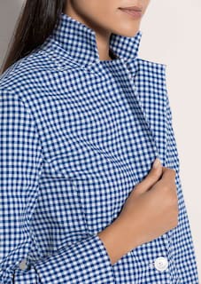 Blazer in feinem Vichy-Karo thumbnail 6