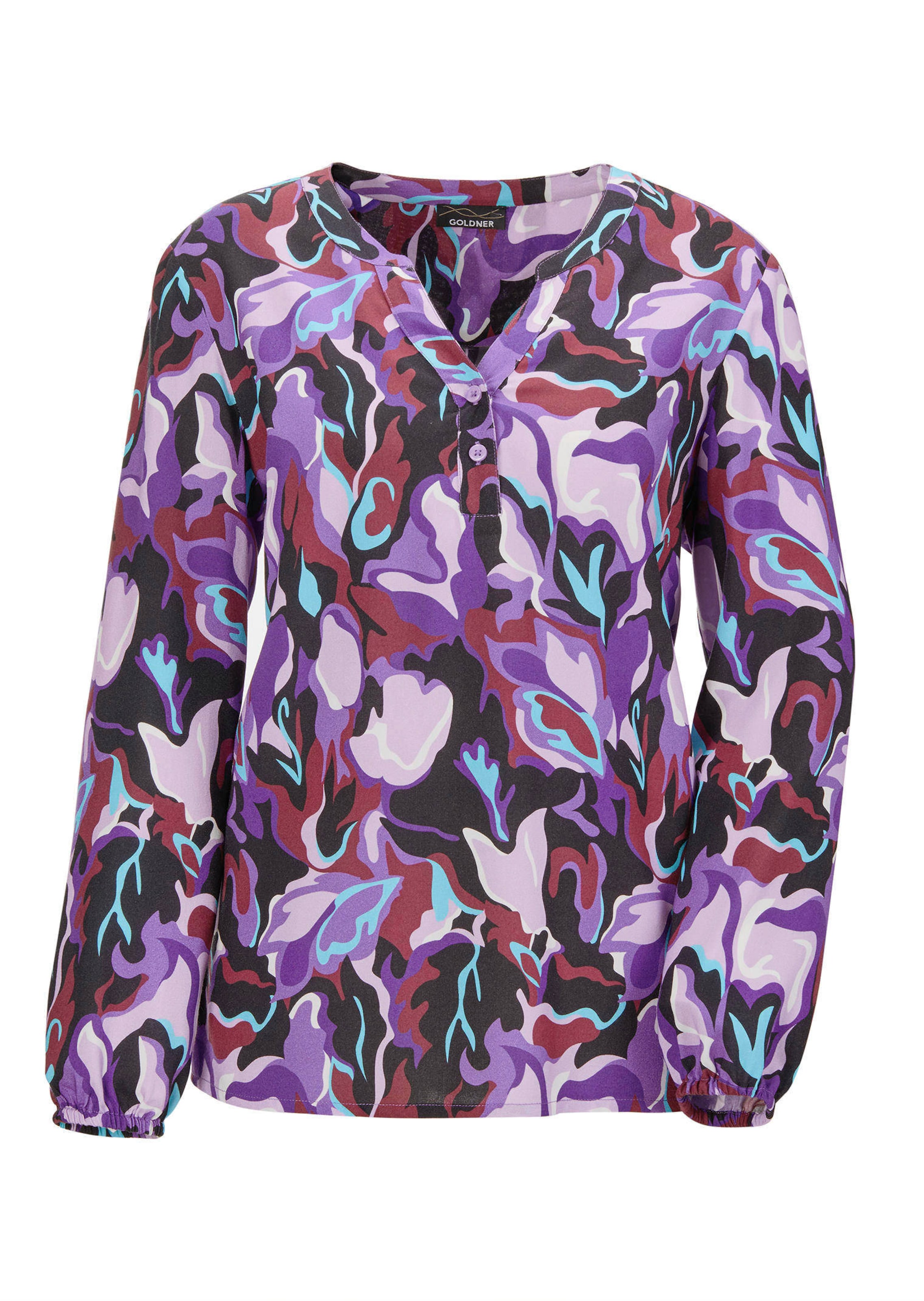 Gedessineerde blouse met tuniekhals