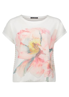 T-shirt en jersey avec empiècement en tissu filet thumbnail 6