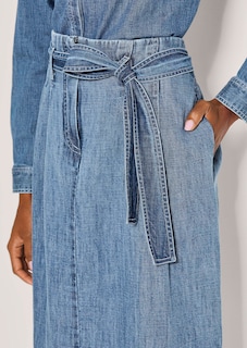 Jeansrock mit Bindegürtel thumbnail 6