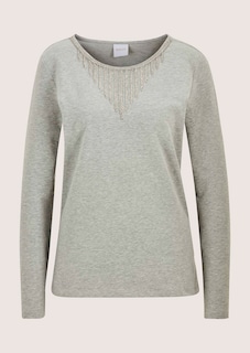 Sweatshirt with rhinestone embellishment thumbnail 7