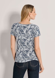 Viskoseshirt mit grafischem Blattprint thumbnail 4