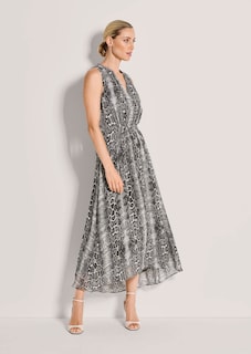 Ärmelloses Chiffonkleid mit Snake-Print thumbnail 3