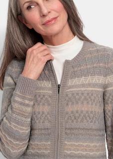 Warme Strickjacke mit Reißverschluss thumbnail 5
