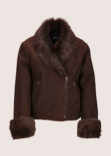 Lammfell-Jacke im Biker-Stil thumbnail 7