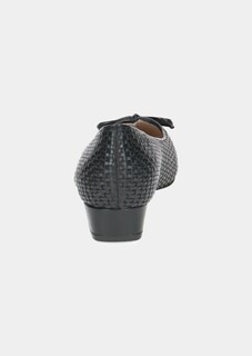 Leder-Pumps in Flechtoptik mit Blockabsatz thumbnail 3