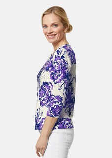 Shirt mit Blütenprint und 3/4-Ärmel thumbnail 5