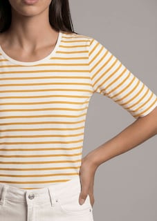 Softes Ringelshirt mit Halbarm thumbnail 6