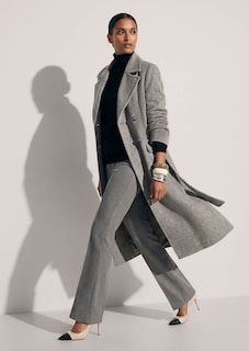 Long, double-breasted wool coat thumbnail 5