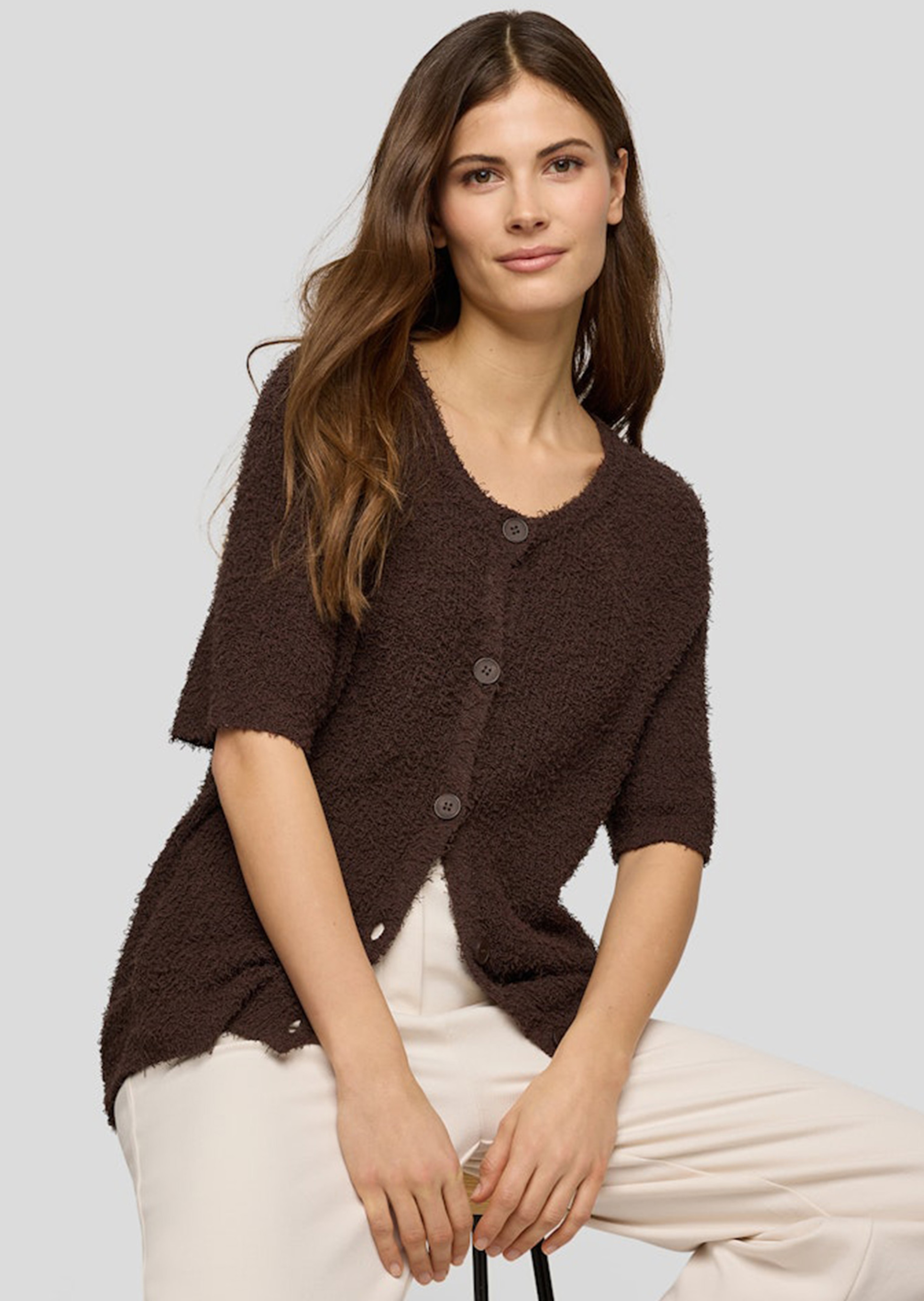 Veste en tricot, avec teneur élevée en coton