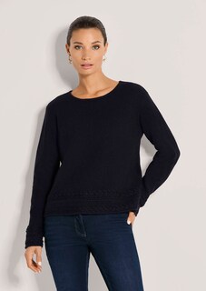 Rib knit jumper with cable detailing thumbnail 2