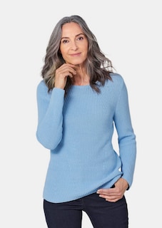 Figurschmeichelnder Pullover aus reiner Baumwolle thumbnail 1