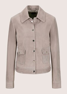 Leather jacket made from kid suede thumbnail 2