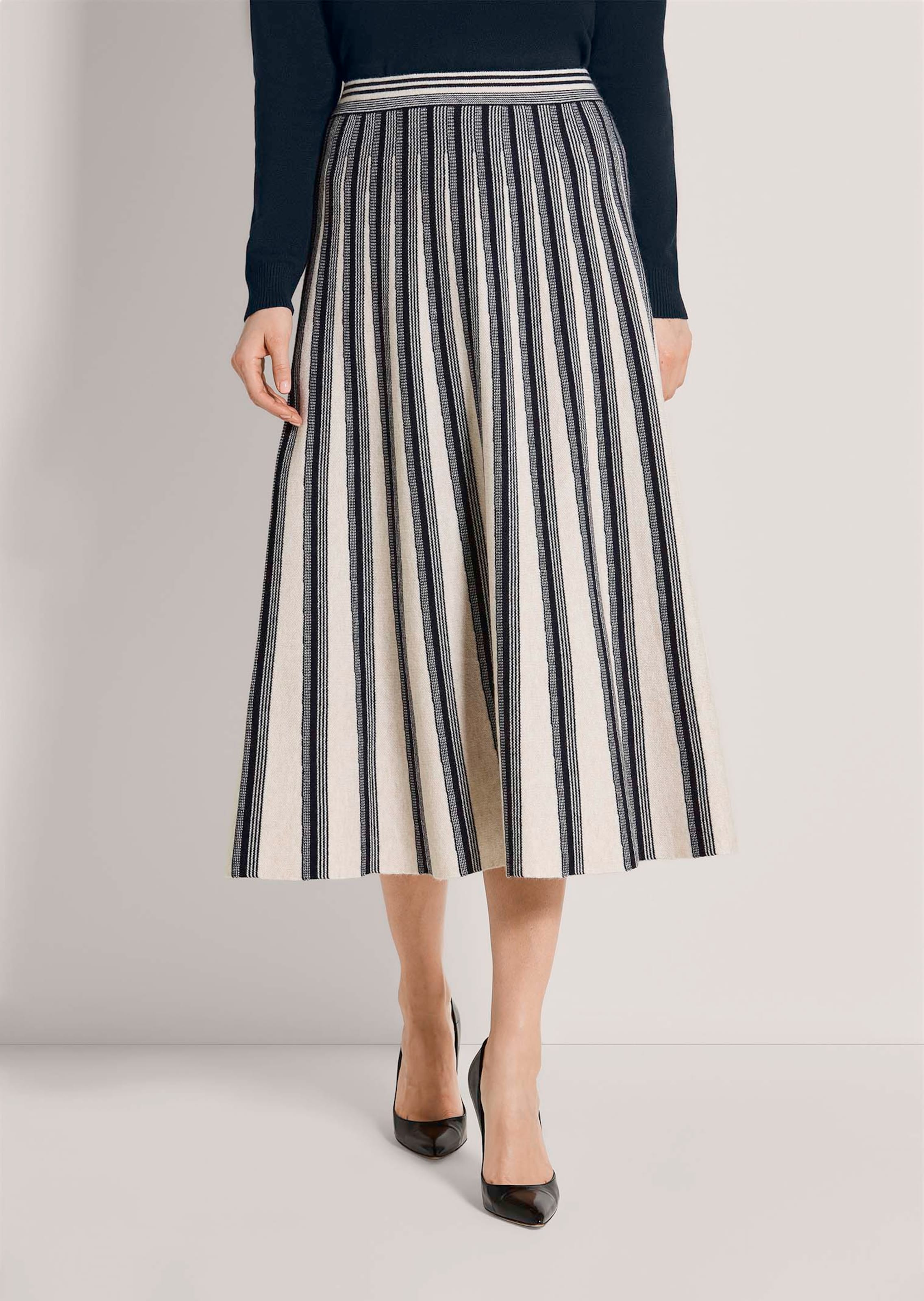 Gestreepte tricot rok