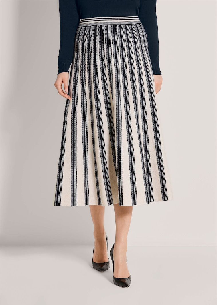 Gestreepte tricot rok